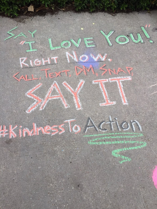 Chalk kindness #KindnessToAction Discovery Green